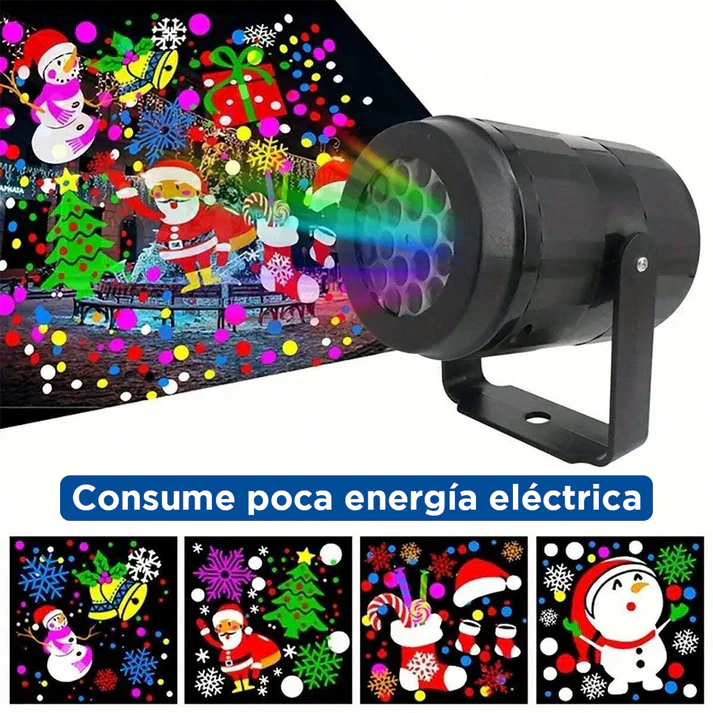 PROYECTOR NAVIDEÑO LASER LED 16 FIGURAS - Navidad Pro