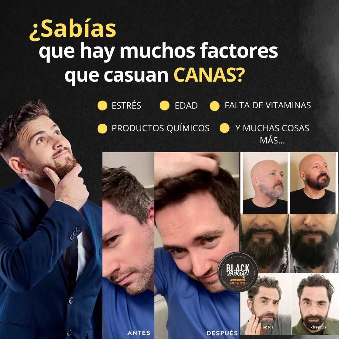 Shampoo en barra tipo jabón Anticanas