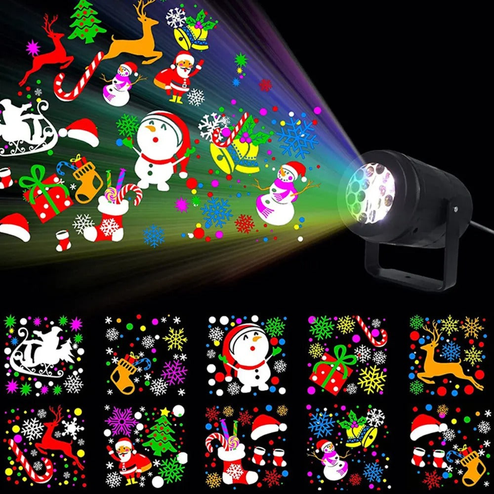 PROYECTOR NAVIDEÑO LASER LED 16 FIGURAS - Navidad Pro
