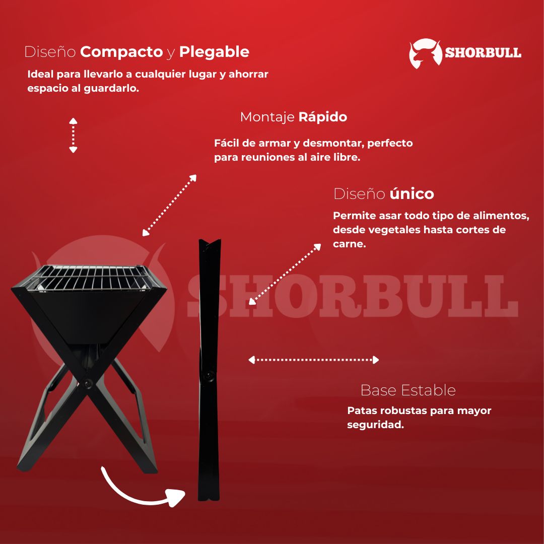Asador Portátil Plegable