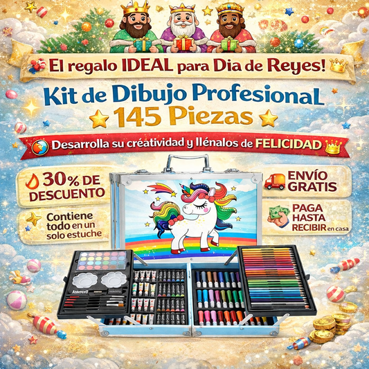 Kit de Dibujo 145 Pcs - Regalo ideal para niños