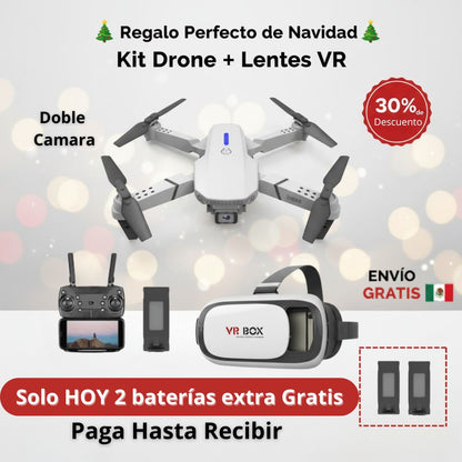 Combo Dron + Gafas de realidad virtual (HOY 2 Baterias extras de regalo)