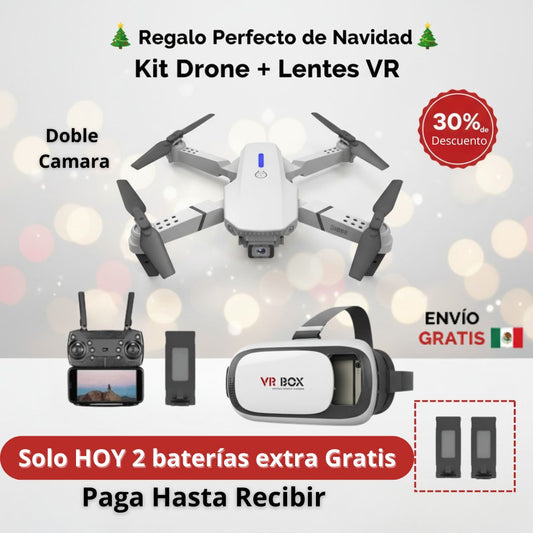 Combo Dron + Gafas de realidad virtual (HOY 2 Baterias extras de regalo)