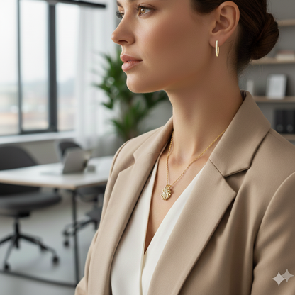 Collar de Trébol de Corazones + Aretes