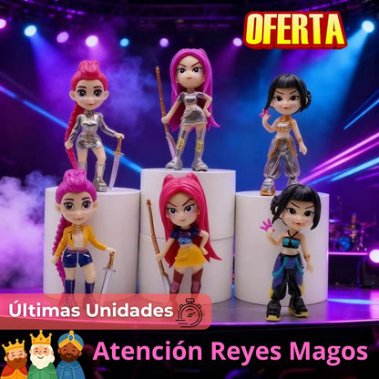 Set de 6 Figuras Guerreras K-Pop – Demon Hunters