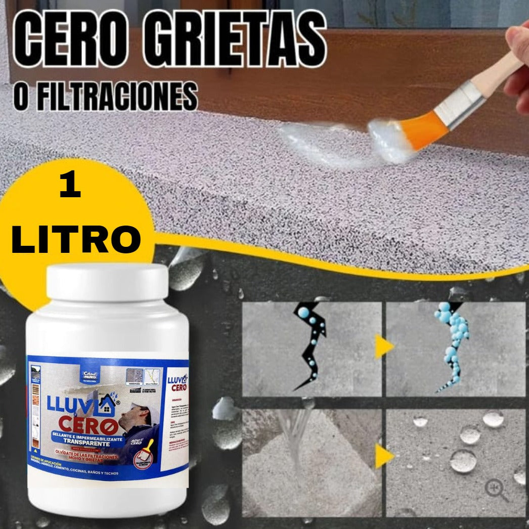 Sellador Impermeabilizante Transparente Lluvia Cero - Diferentes presentaciones y paquetes